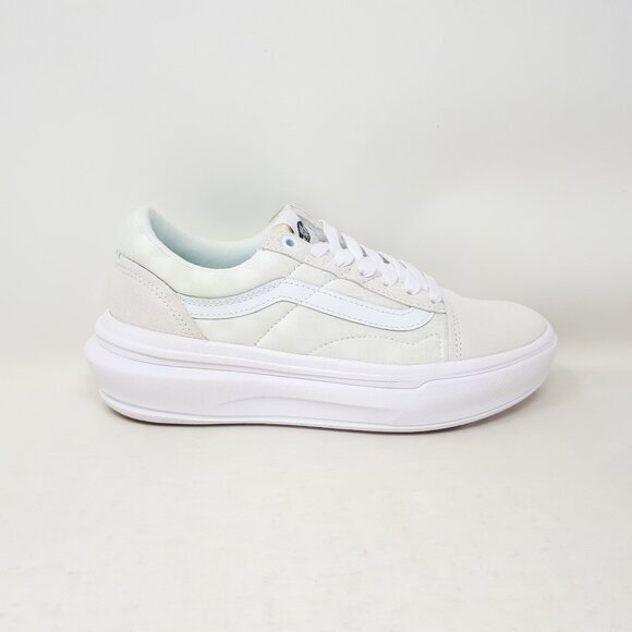 Vans Old Skool Overt CC Stacked Platform Shoe Sneaker Checkerboard White Womens - Picture 1 of 12